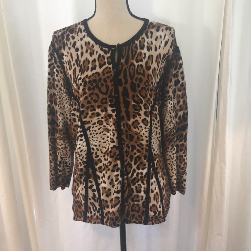 Animal print cardigan